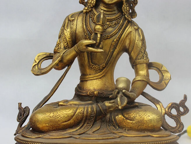 13 &quotТибет Буддизм Бронзовый Свинка Ваджрадхара Ваджрабхайравы Богиня Сиденья