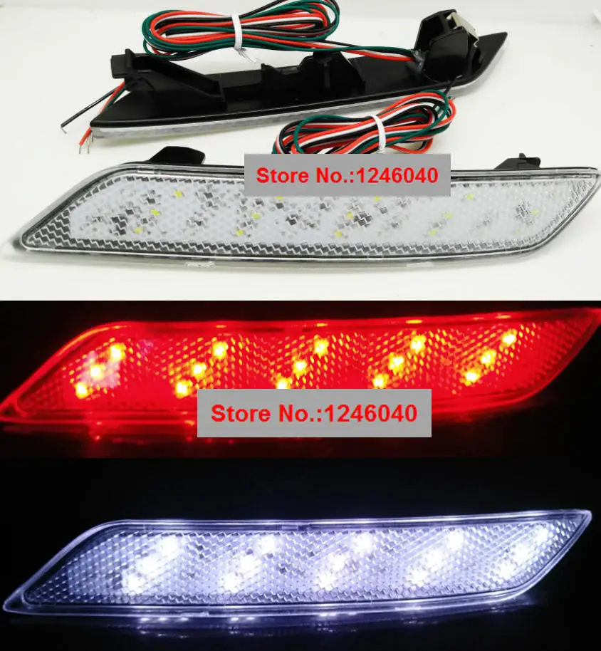Red/BLACK/White Shell LED Tail Red Rear Bumper Reflector Light Lamp stop fog brake light For Honda CIVIC 2014 2015 | Автомобили и