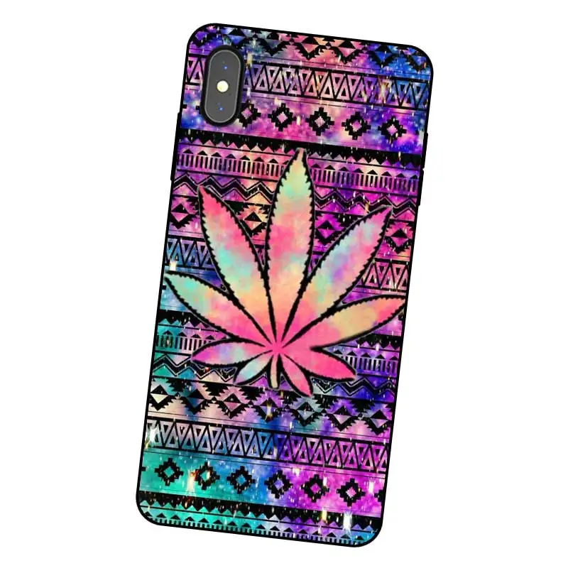 N252 Art Smoke Weed Black Silicone Case Cover For Apple iPhone 11 Pro XR XS Max X 8 7 6 6S Plus 5 5S SE