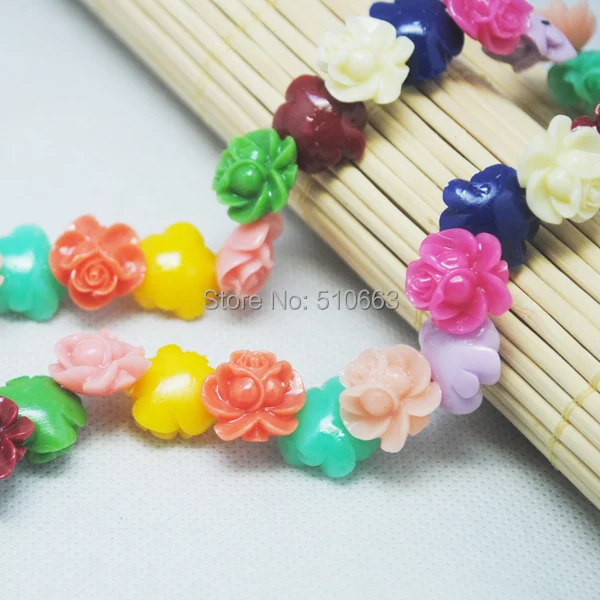 

70 Pieces= 2 Strands/Lot Handmade Subshrubby Peony Flower Beads Accessories Size 15mm