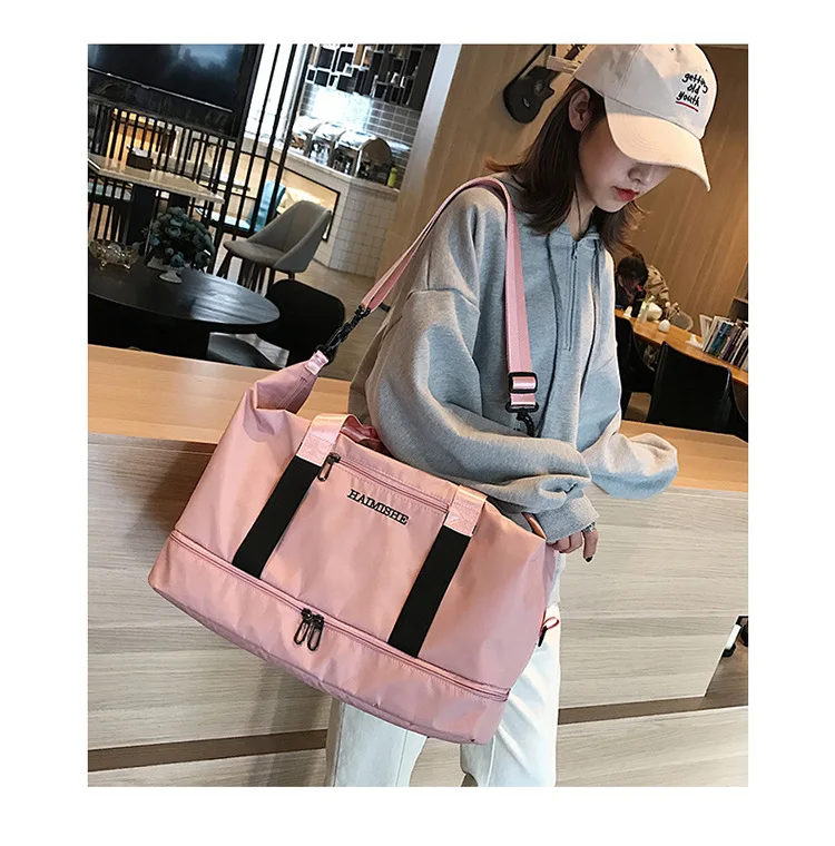 Wobag женская сумка для фитнеса, Оксфорд, тренировочная сумка для спортзала, Повседневная дорожная сумка для багажа с сумкой для обуви, водонепроницаемая дорожная сумка-Органайзер