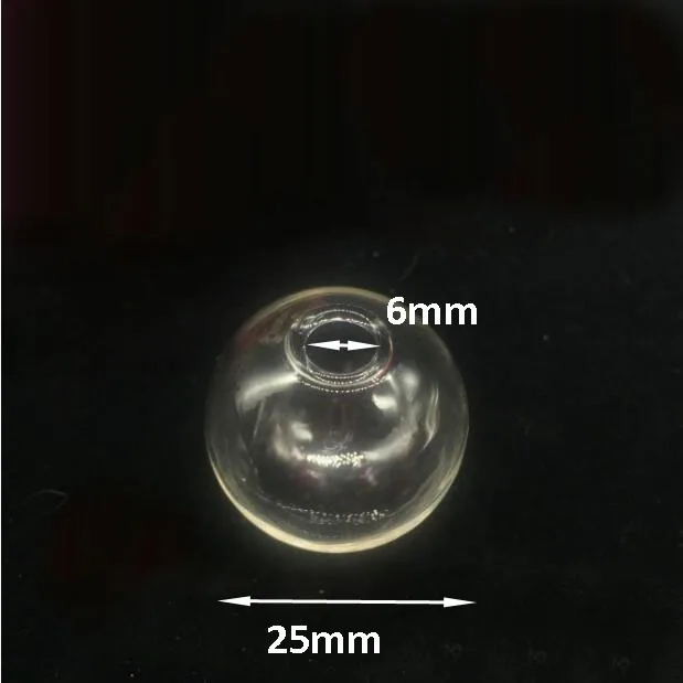 50 комплектов прозрачные пустые стеклянные шарики с отверстием 25 мм 6 мм|glass ball
