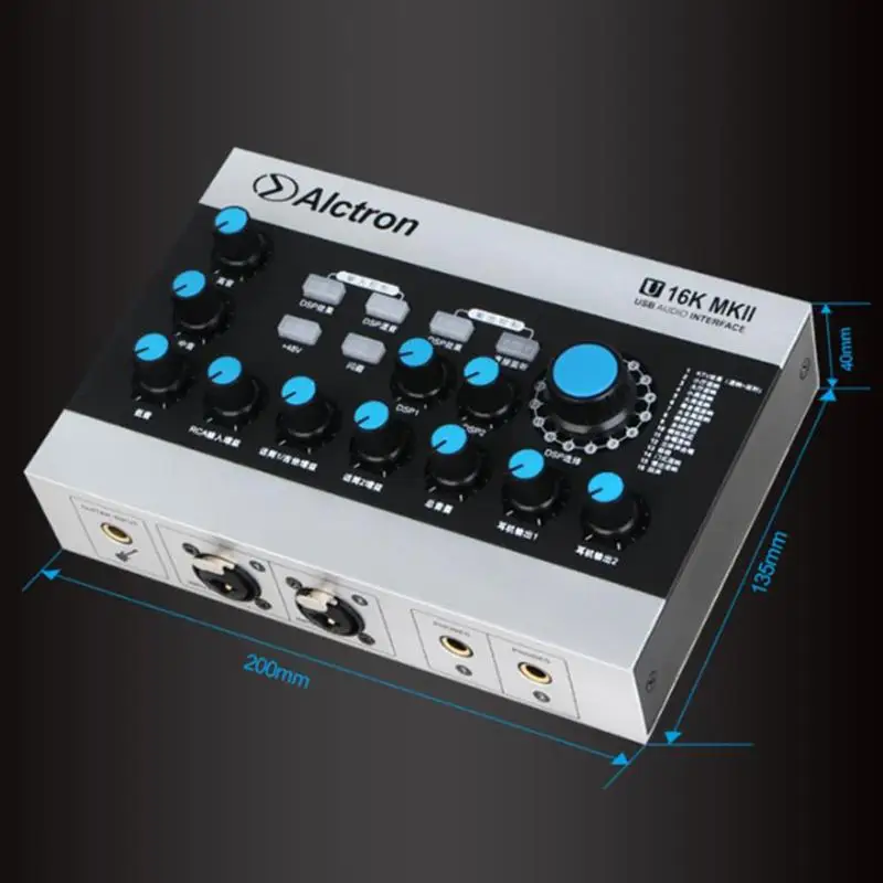 Alctron U16K MKII USB аудио запись интерфейс Внешняя USB звуковая карта onvert компьютер в студии запись решение