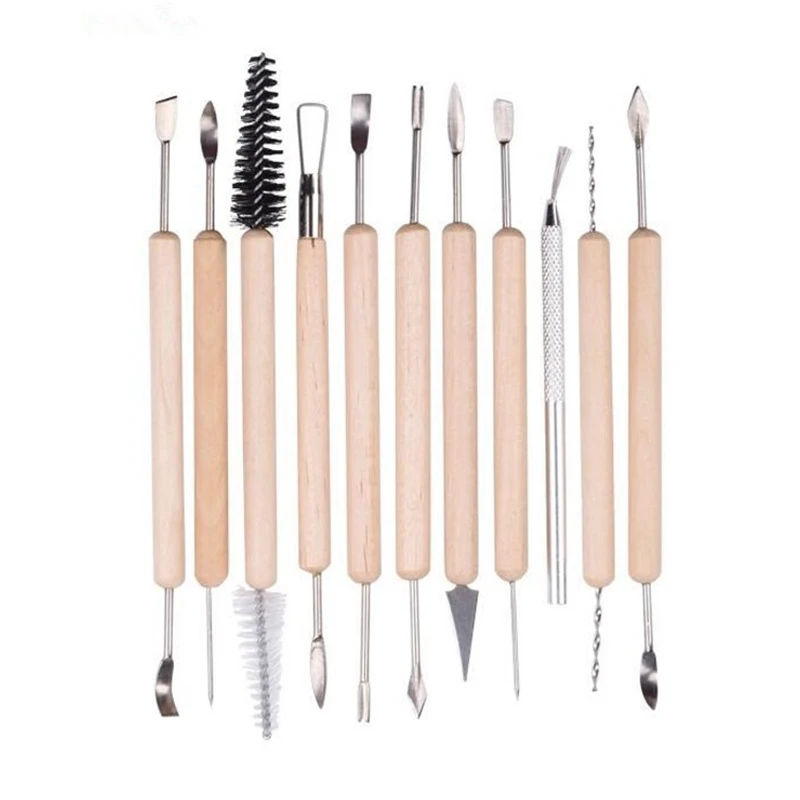 Глина скульптуры Набор Воск Резьба 11 шт. керамические изделия, керамика ИНСТРУМЕНТЫ ИДЕАЛЬНОЕ моделирование резной инструмент полимерные Формирователи лепить сглаживание