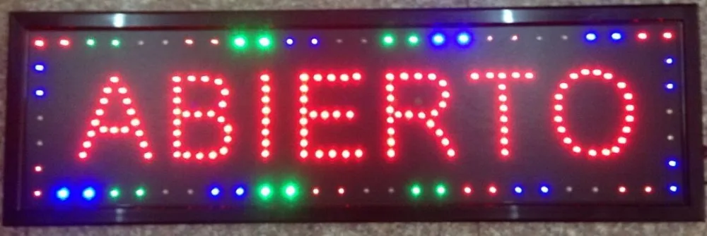 Светодиодный открытый знак CHENXI большой графический Sizel 10x35 дюймов светодиодный