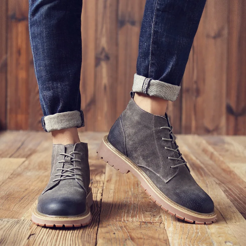 BACKCAMEL винтажный Militaire Laarzen Mannen Hoge Lederen Schoenen Motorlaarzen Riding Man на шнуровке | Обувь