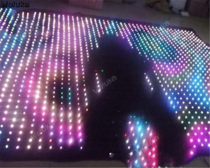 P12 5*6 м Свадебная вечеринка сценический фон LED RGB видео занавес с контроллером CD50