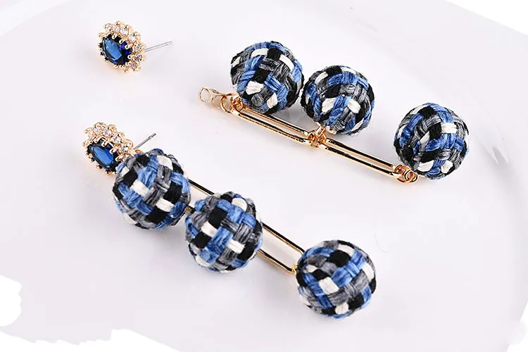 Корейский цвет подвеска в виде конопляного шара аксессуары для рукоделия серьги