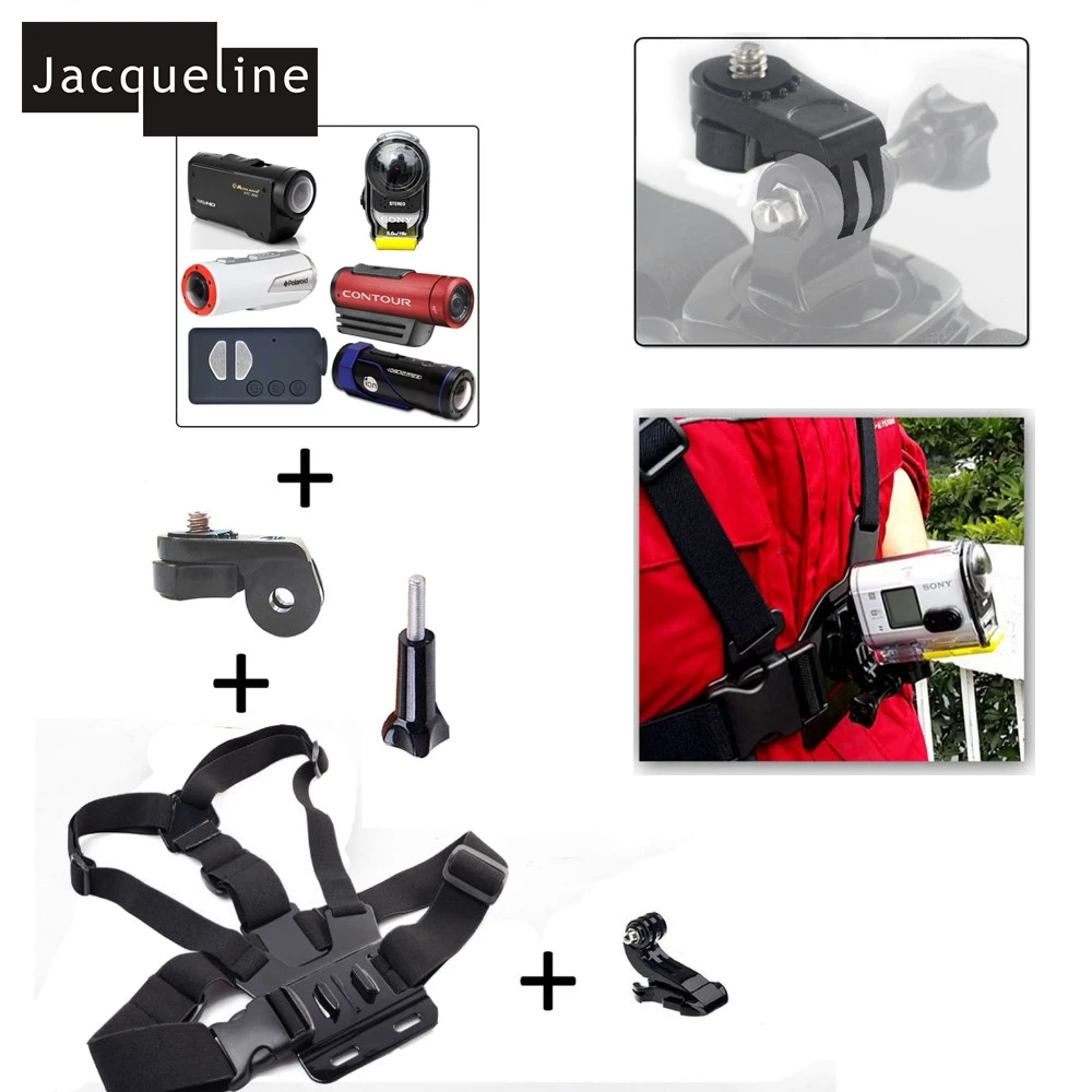Jacqueline для Gopro hero 5 4 3 + Набор Аксессуаров крепления экшн-камеры Sony AS200V FDR-X1000V W 4K AS30V