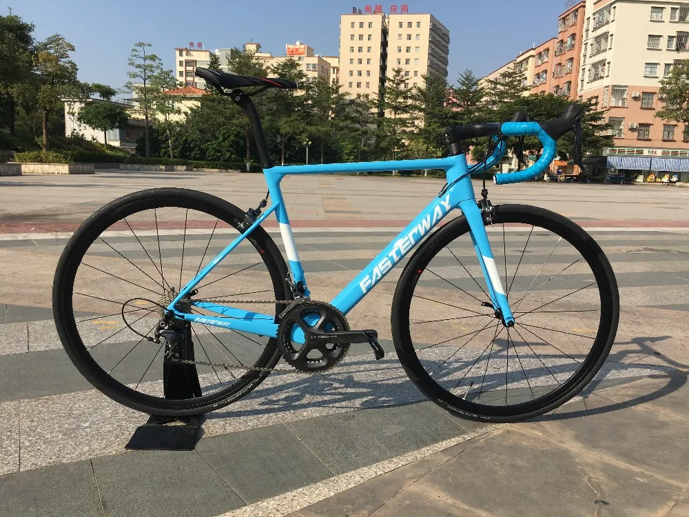 700C карбоновый дорожный велосипед 22 скорости 105 5800 Groupset TAIWAN брендовая легкая blue sky FASTERWAY классический D тормоз 49/52/54/56/58