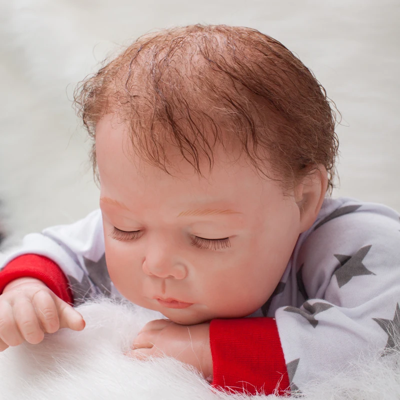 

Силиконовая кукла Reborn, 55 см, виниловая имитация, подарок на день рождения для новорожденных, для девочек, игрушка для игр на кровать