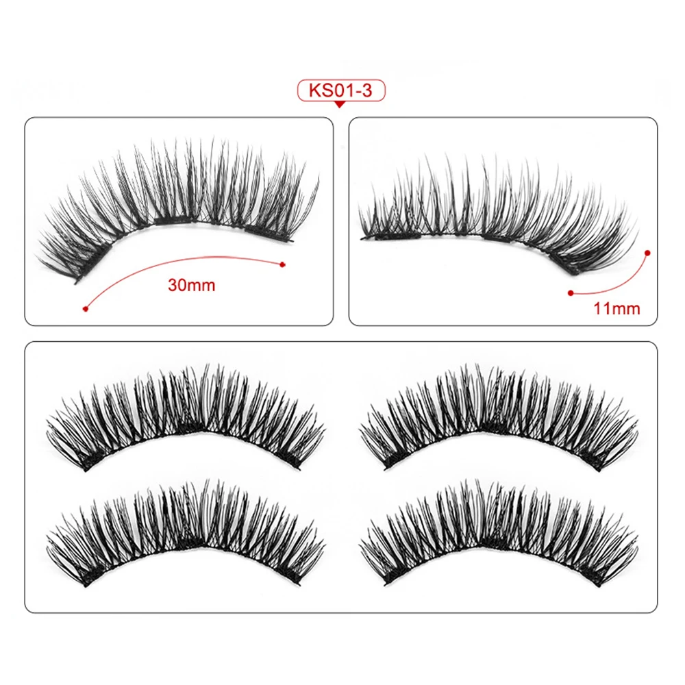 8 шт. набор магнитных ресниц с зеркалом 2/3 магнитов|Накладные ресницы| |