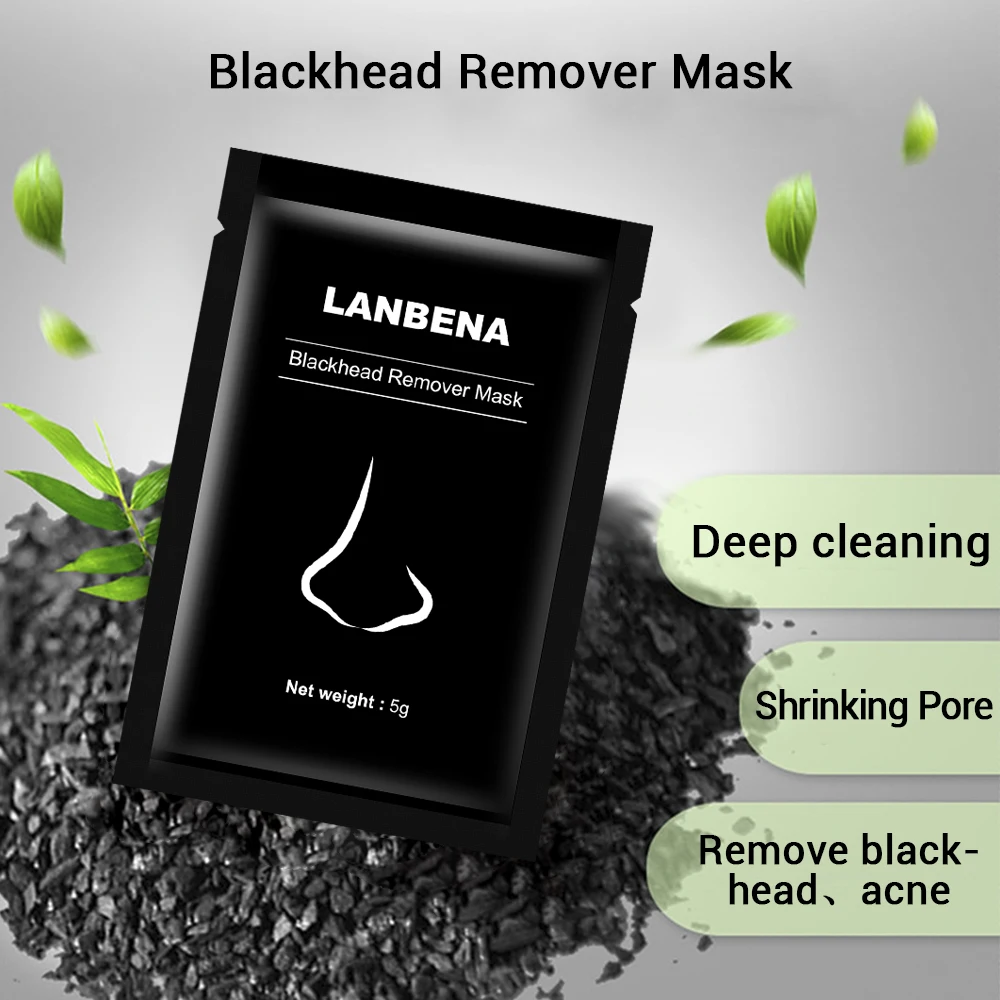 LANBENA 5 шт. черная маска для удаления черных точек отшелушивающая лица угольная