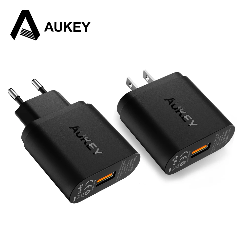 AUKEY 18 Вт телефон USB Зарядное устройство Quick Charge 3 0 быстрый мобильный для iPhone Xiaomi