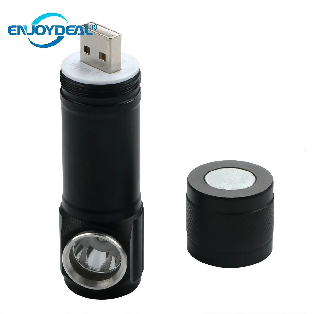 2 в 1 Мини светодиодный фонарик USB Перезаряжаемый Q5 1000LM удобный карманный фонарь