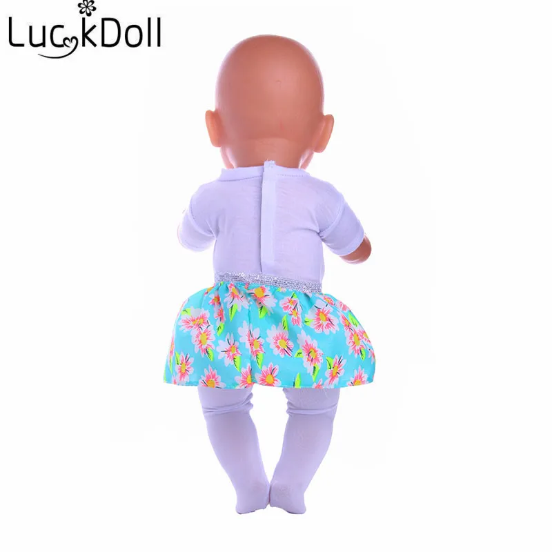 LUCKDOLL высокое качество Qute HandmadeT платье рубашка трусики костюм Одежда для куклы 43