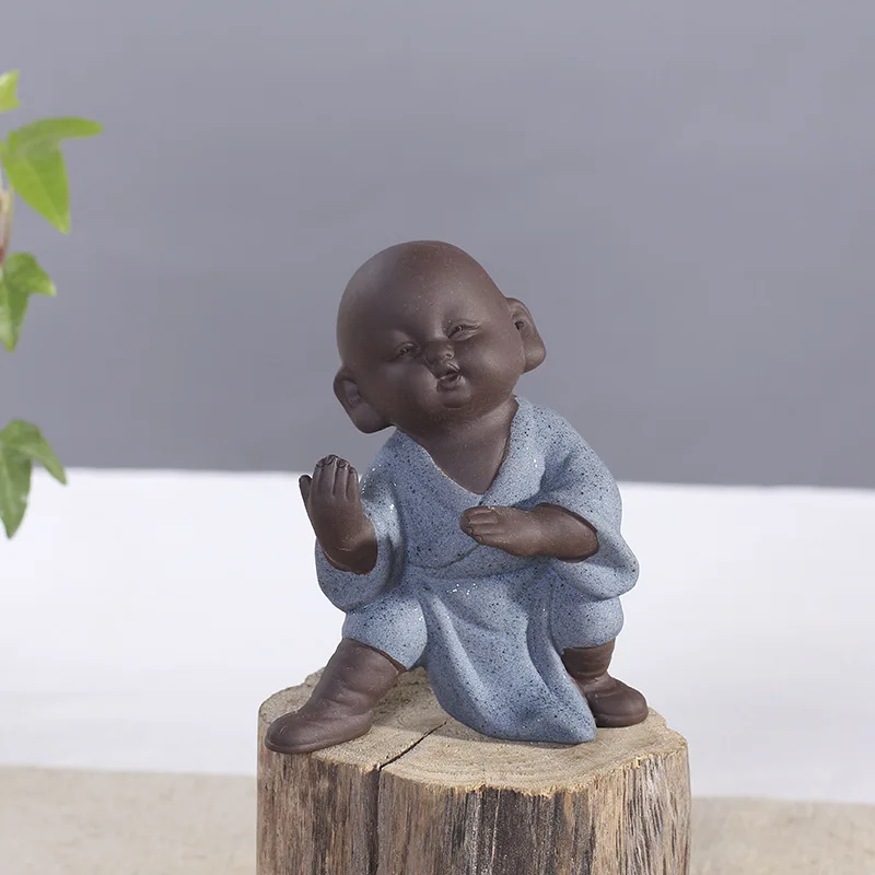 1 шт. маленькая статуя Будды кунг фу маленький монах Чай Аксессуары для домашних