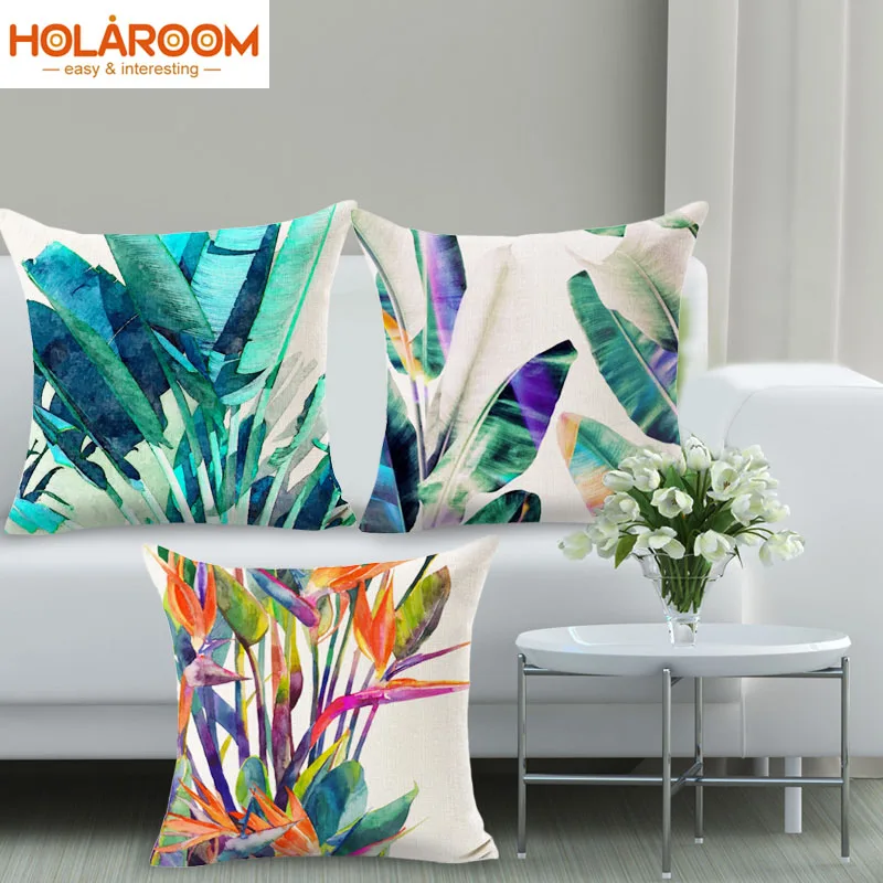 Растения узоры наволочка свежий дизайн декоративное хлопковое белье Чехлы для