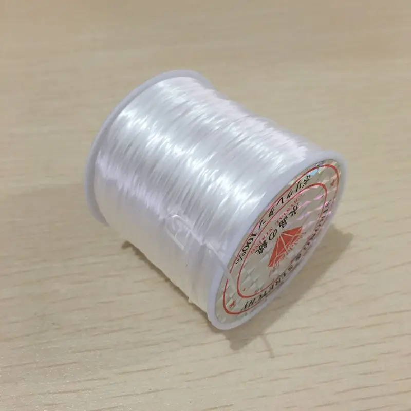 Белый эластичный шнур с кристаллами 65 ярдов|cord thread|thread for jewelry makingstring cord |
