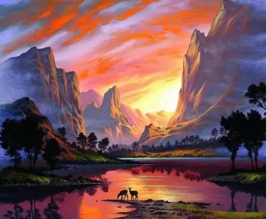 8902 Набор для рисования по номерам Sunset River Valley взрослых|Картины номерам| |