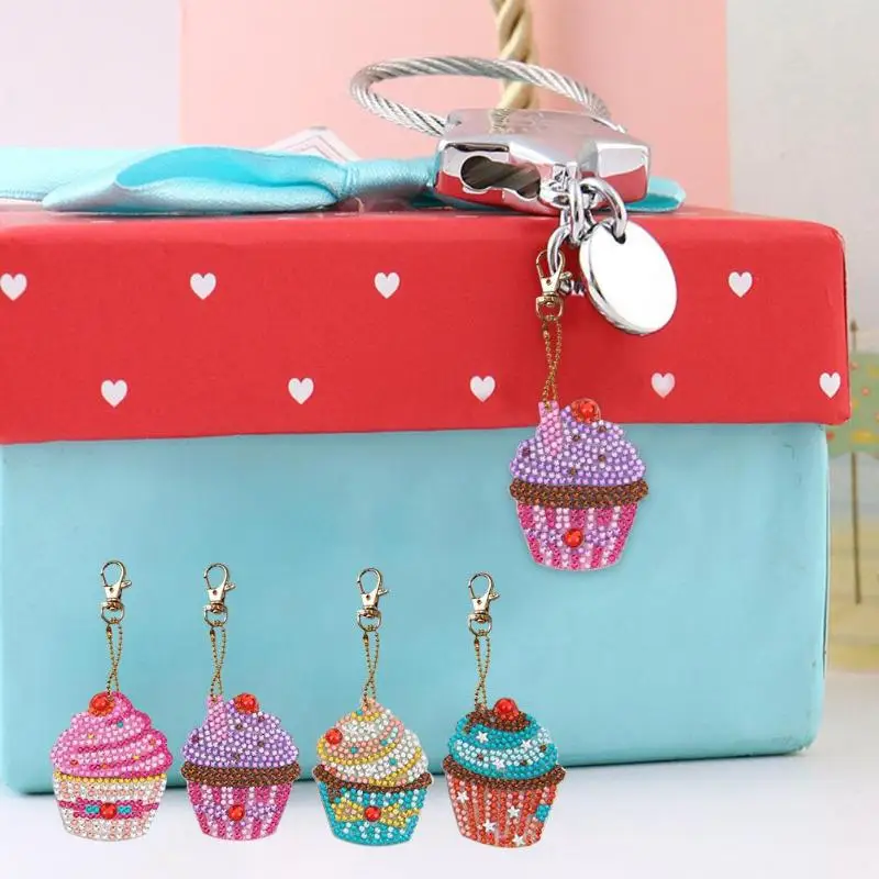 4 шт. DIY Полный Дрель Алмаз особенной формы картина кекс брелок кулон креативные