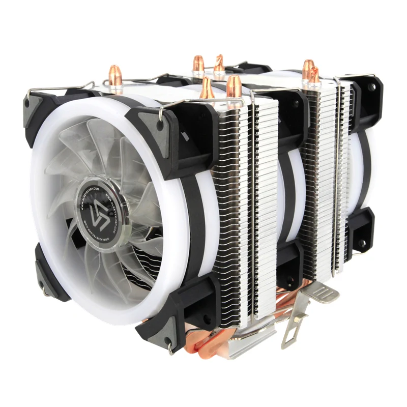 ALSEYE кулер для процессора 4 тепловые трубки 4pin 90 мм RGB вентилятор охлаждение процессора для Intel и AMD