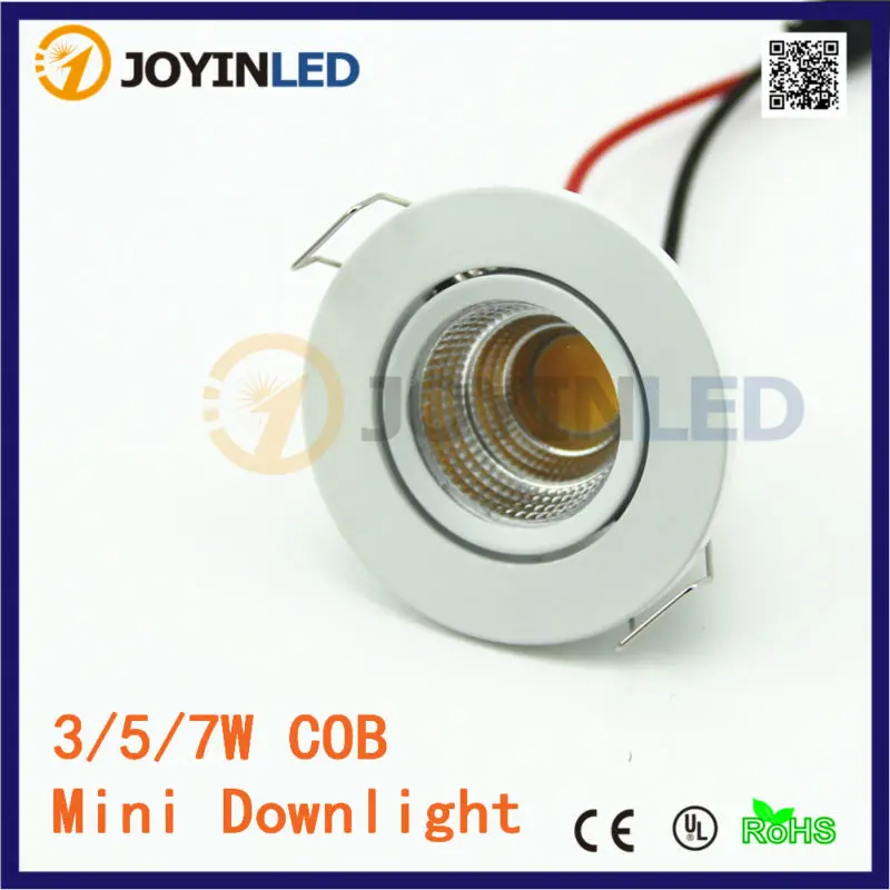 Comprar 10 Unids/lote Envío Gratis Bajo Caja De Exposición Del Gabinete 3W 5W Cob Mini Focos Led
