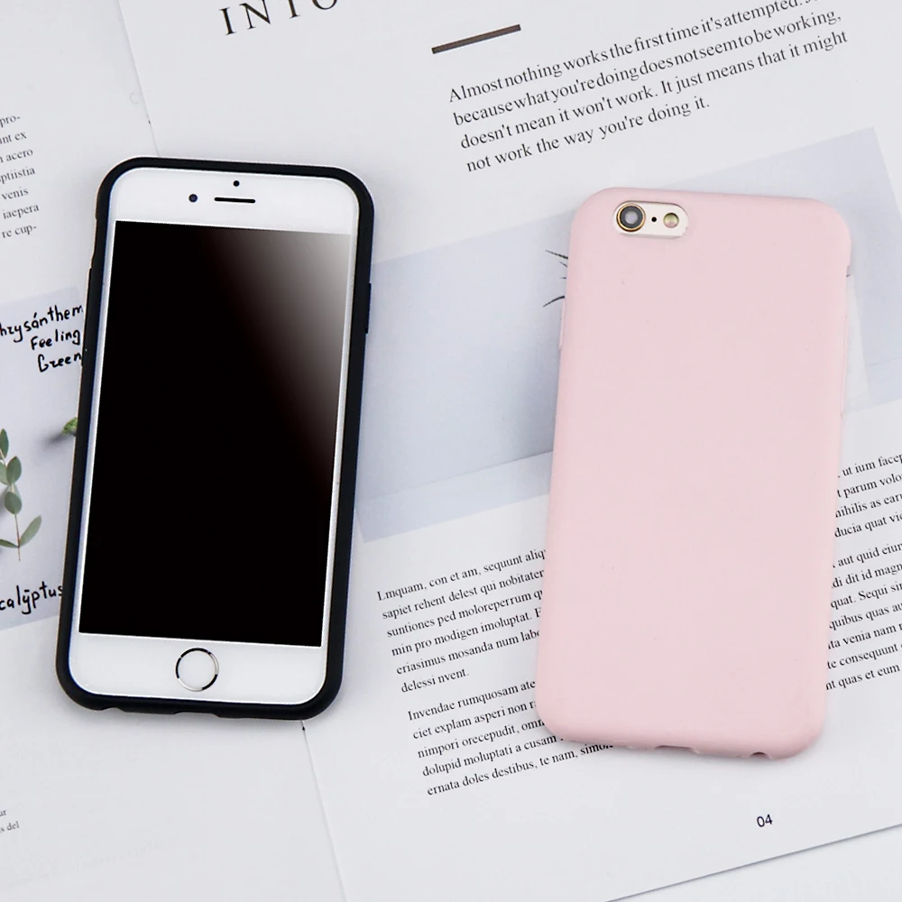 Модный чехол для телефона карамельного цвета iPhone 8 Роскошный Матовый Мягкий