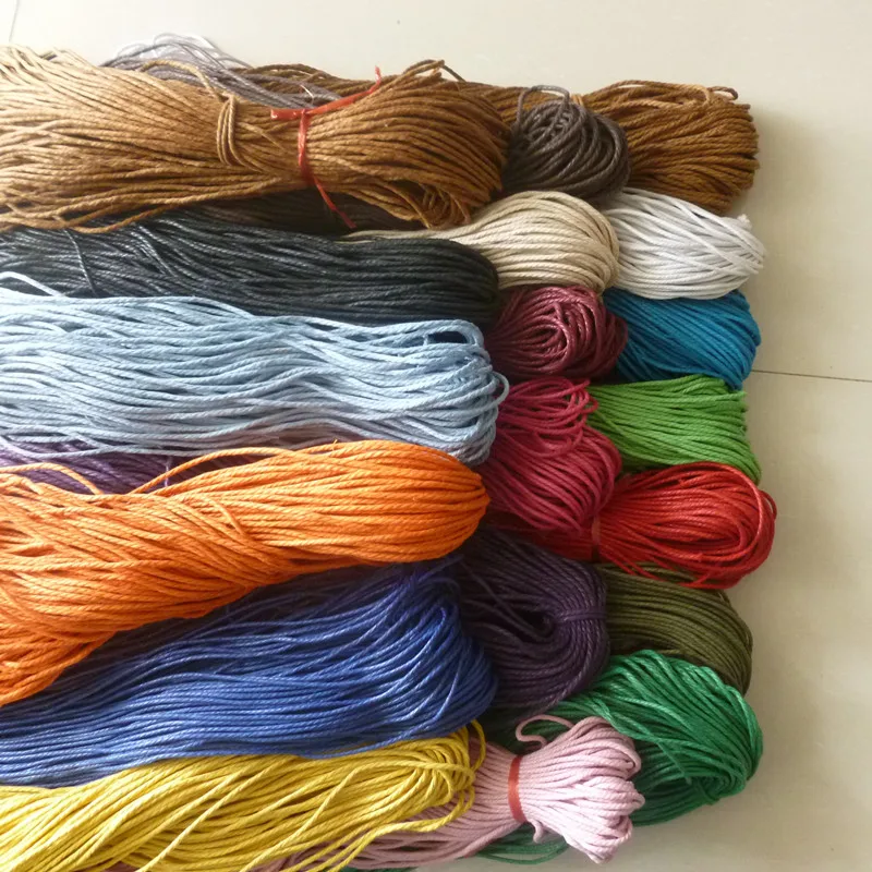 

10M Lake Blue Waxed Cotton Rope String Jewelry Bracelet Making 2mm