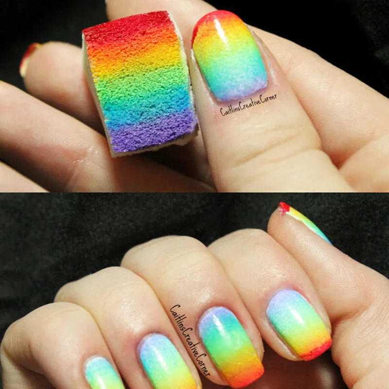 Модный дизайн ногтей губки штемпелюя полировка шаблон передачи инструмент для