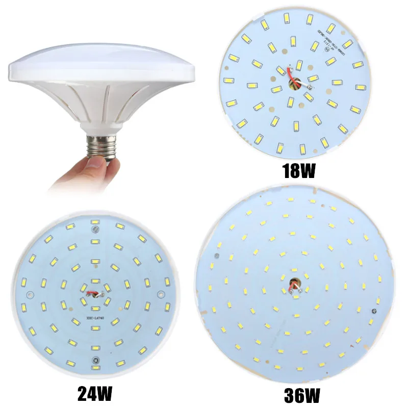 Светодиодная лампа E27 18 Вт 24 36 55 65 5730 SMD бытосветильник светильник с круглым светом
