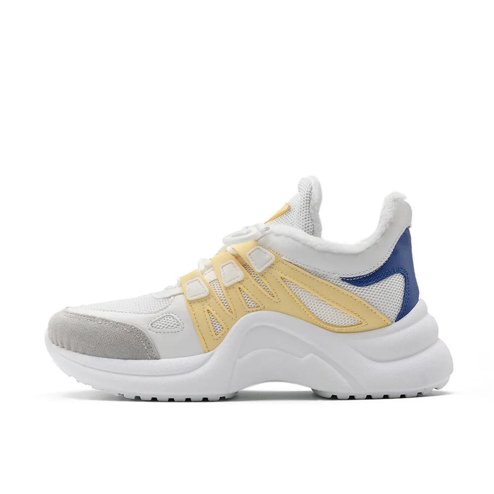 9 cotton shoes Женские кроссовки; коллекция года; белые кроссовки с дышащей сеткой; кроссовки на массивном каблуке; женские кроссовки с вулканизированной подошвой на платформе; Цвет Черный; tenis feminino - Цвет: 9 cotton shoes