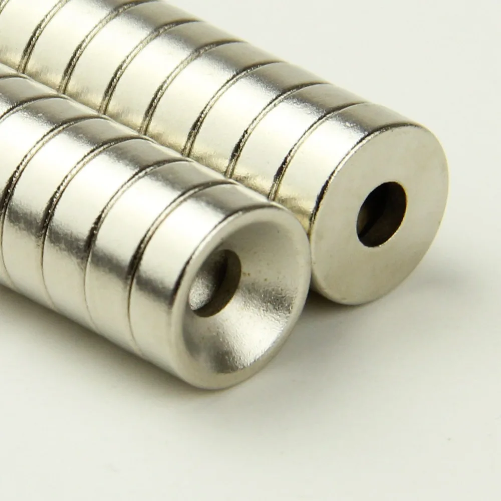100pcs N35 Super Strong Countersunk Disc Magnets 12 x 4 mm Hole 4mm Rare Earth Neo Neodymium |