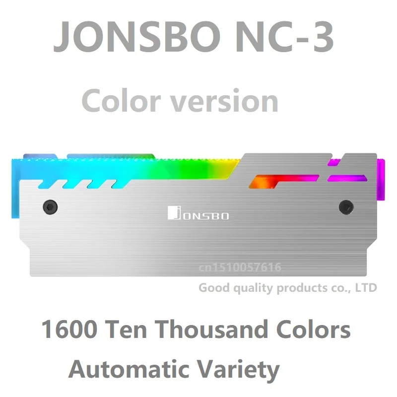 JONSBO NC-3 кулер памяти светящийся охлаждающий жилет красочный светильник автоматически изменяется алюминиевый радиатор Настольный теплоотвод ОЗУ