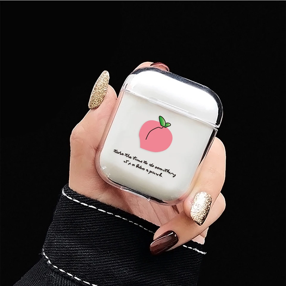 Милый прозрачный чехол для APPLE Airpods чехол Кристалл Bluetooth жесткий кейс для наушников беспроводные наушники зарядка коробка сумка