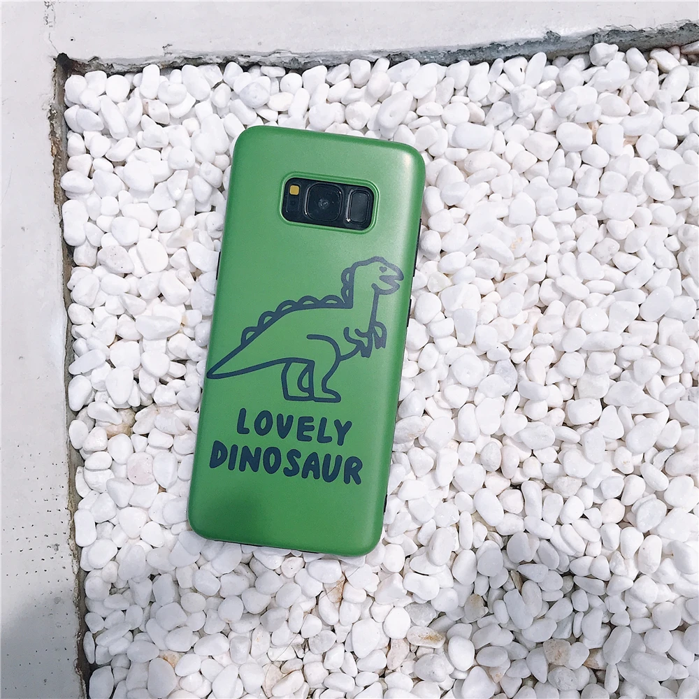 Cases For Samsung Galaxy Note 9 8 Case Lovely Dinosaur Phone S7 Edge S8 S9 Plus Soft TPU Matte Back Covers |