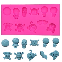 halloween skull shape fondant cake silicone moulds chocolate jelly pastry candy clay for decoration kitchen baking tool ft 0185