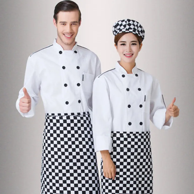 Новая осенне-зимняя одежда для кухни шеф-повара куртки Униформа длинный рукав