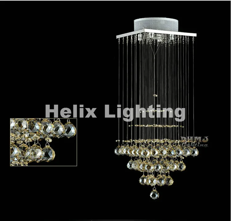 Современные Люстры d200 мм Хрустальная Подвесная лампа первого уровня K9