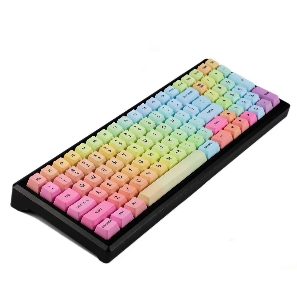 Радуга закат толстый PBT OEM профиль краситель Sub Keycap для стандартных ANSI ISO MX переключатели механическая клавиатура filco YMD96 kara96