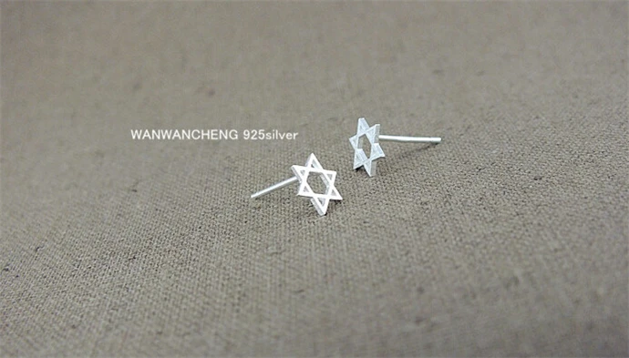 Женские серьги в виде звезд Давида Серебристые | Украшения и аксессуары