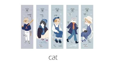cat 30 шт./упак. Kawaii милые Сакура Закладка в форме цветка Бумага закладки страничная Закладка школьные канцелярские принадлежности Papeleria sl1958 - Цвет: cat