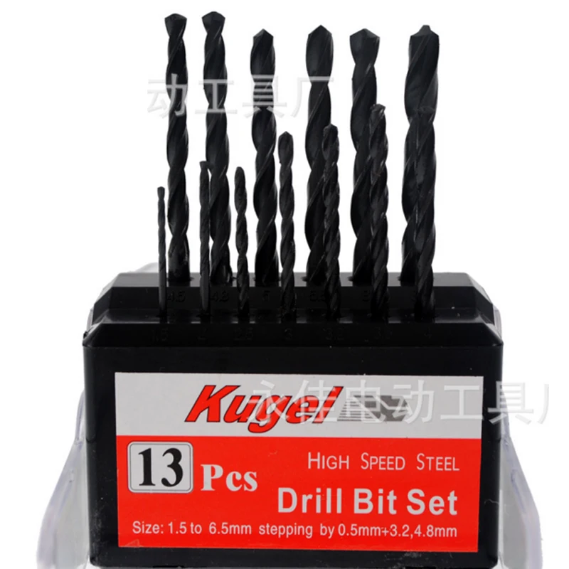 13 комплектов высокоскоростных стальных сверл набор прямых Сверл с хвостовиком