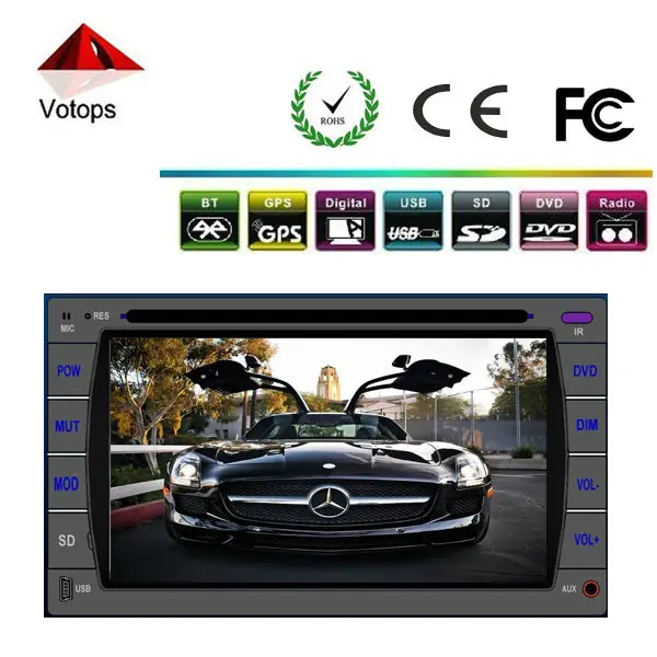 В Тире 2 din Цифровой Автомобиль Сенсорный Экран Dvd-плеер GPS Стерео Радио |