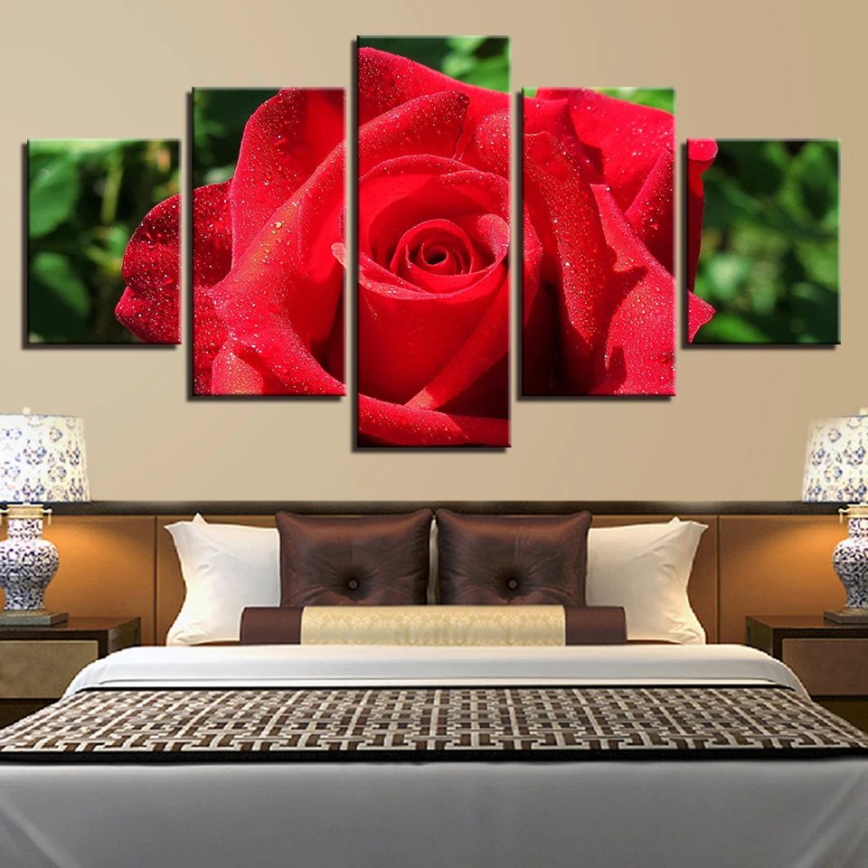 Цветочный постер роза красная желтая белая фиолетовая синяя розовая черная