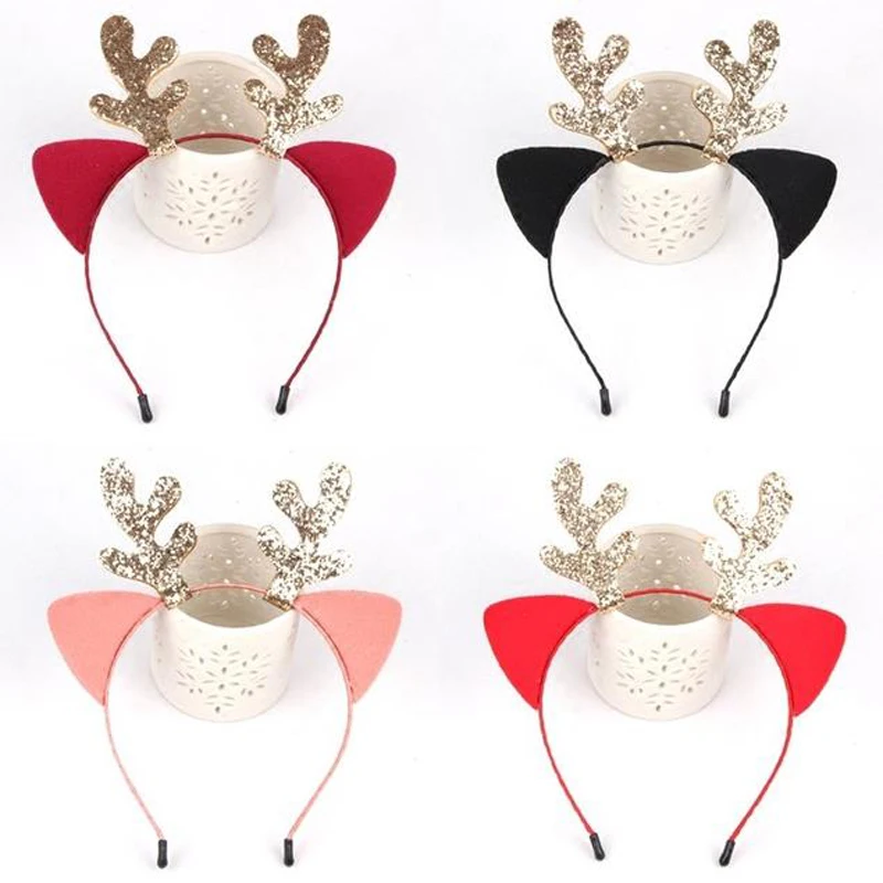 Новинка Детский головной убор Рождественская повязка на рога Повязка голову с