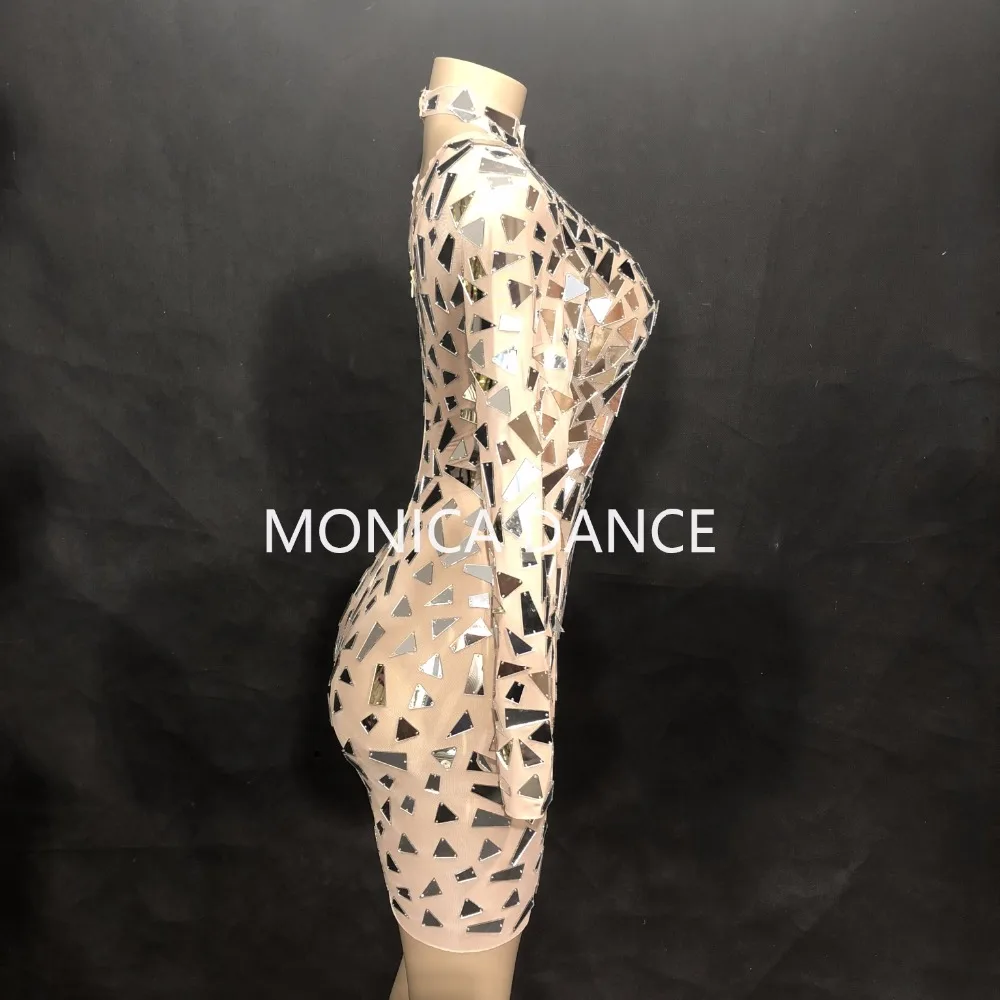 Женское сексуальное прозрачное Сетчатое платье с блестками большой эластичный