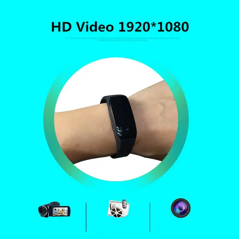 Smart Band Мини камера часы HD 1080 P Мини видеокамера шагомер браслет камера видеонаблюдения Голос, видео запись Cam