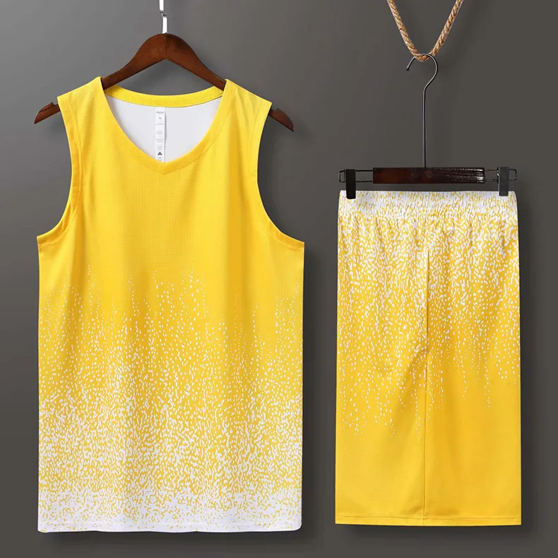 Летний новый баскетбольный трикотажный набор для мужчин спортивная одежда