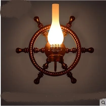 Американский Ретро удовольствие промышленный ветер руль из цельной древесины